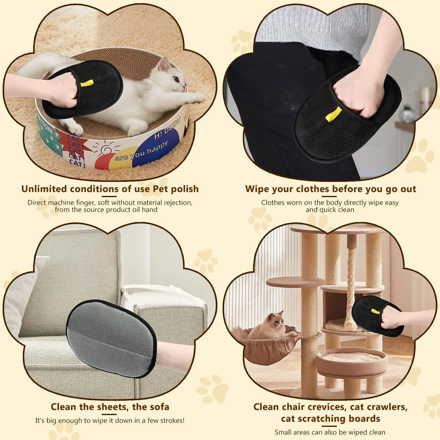 CatDogFri™ CleaningGloves | 1+1 GRATIS | Elektrostatiska handskar för borttagning av djurhår