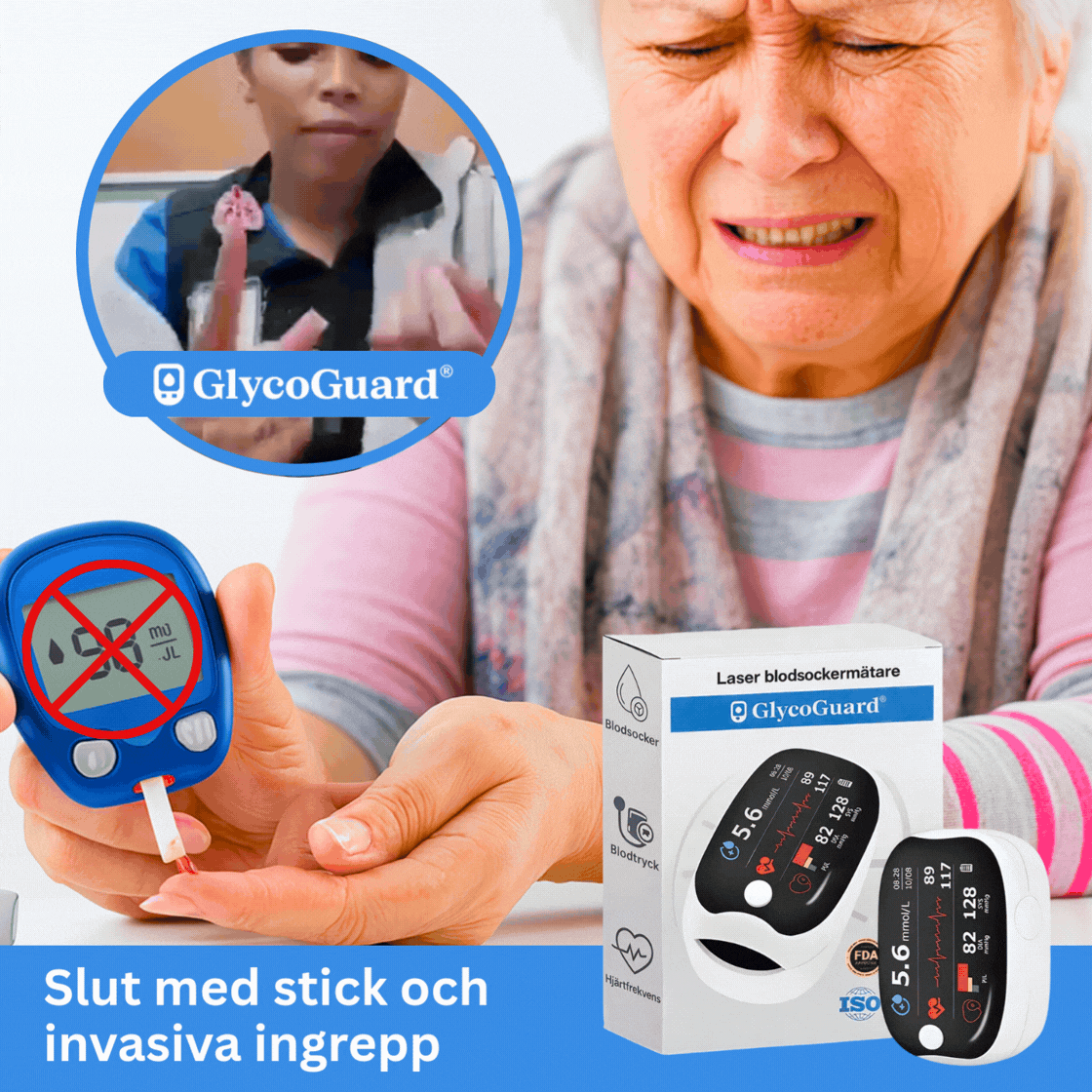 VitalScan™ Pro | Blodsockermätning i realtid på 5 sekunder - Skonsam teknik, kraftfulla resultat