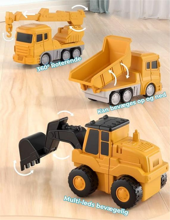 TransformaTruck™ Magnetiskt leksaksset | Magnetisk ombyggbar bygg- och monteringsbil