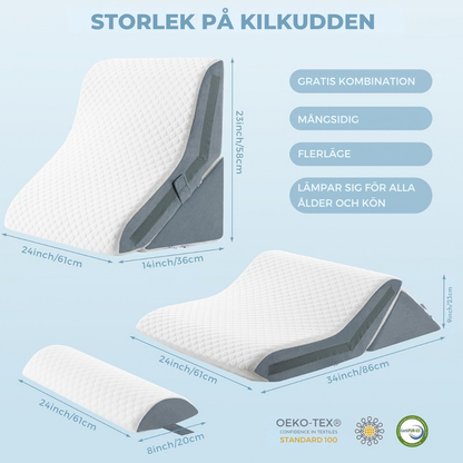 Läsvila™ – ställbar ryggkudde 3-i-1