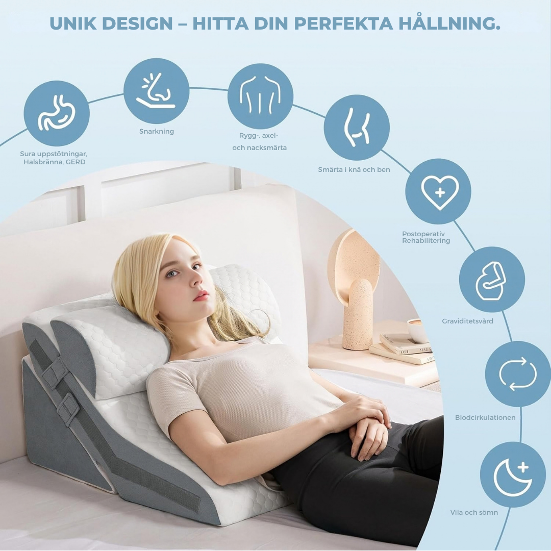 Läsvila™ – ställbar ryggkudde 3-i-1