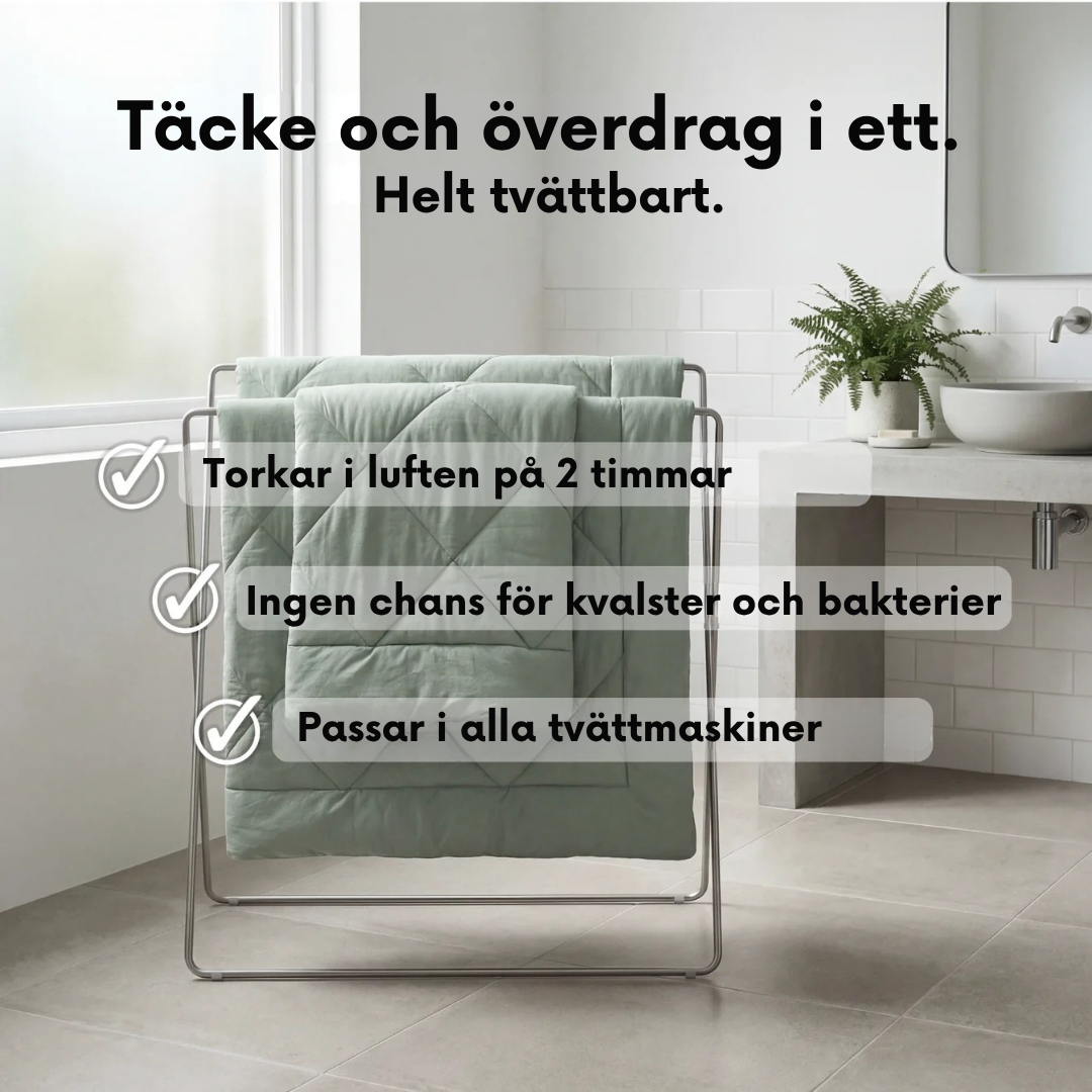 Sovro® Täcke | Det snabbtorkande 2-i-1-täcket som gör sängkläder överflödiga.