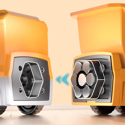 TransformaTruck™ Magnetiskt leksaksset | Magnetisk ombyggbar bygg- och monteringsbil