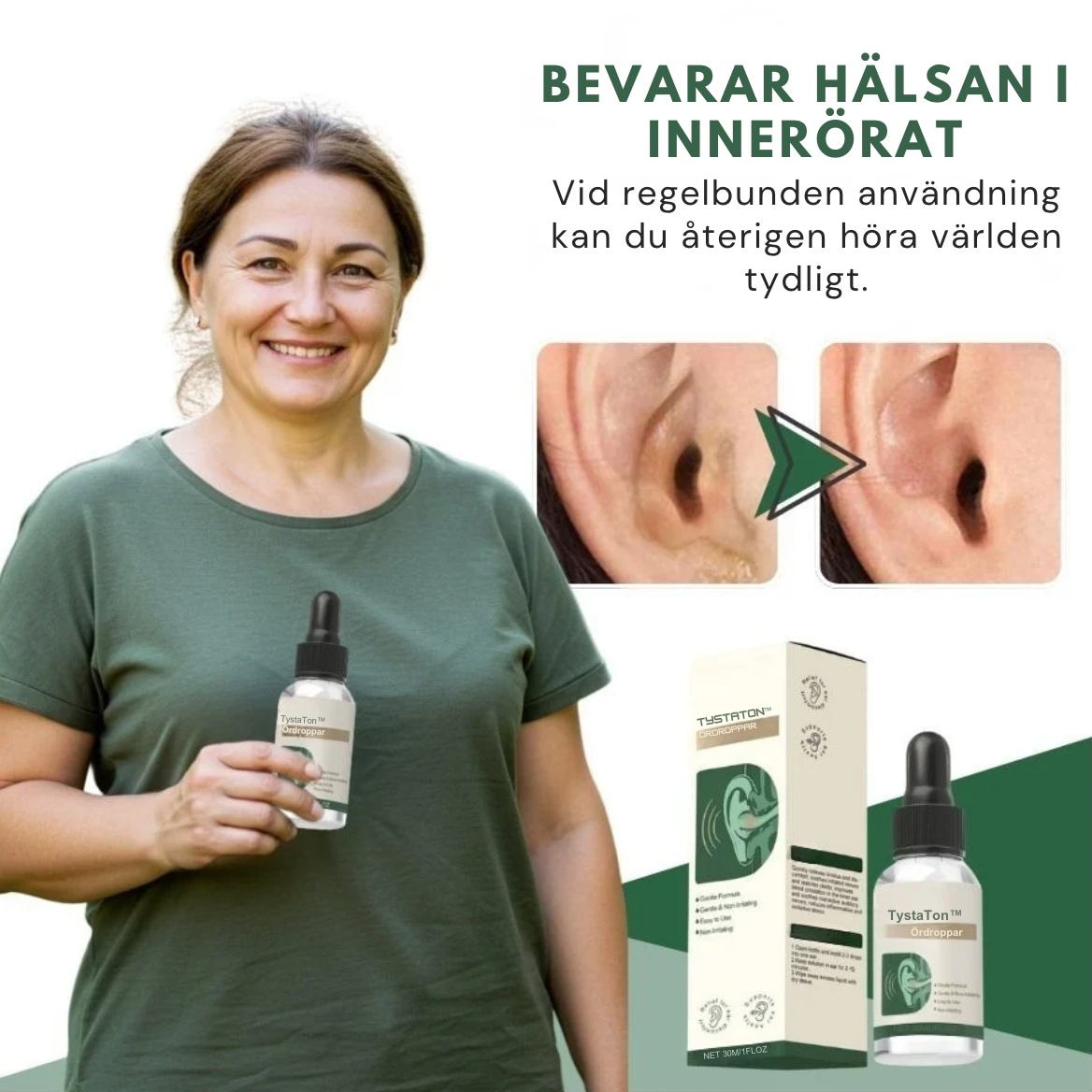 TystaTon™ Ördroppar | Behandlar din frustrerande tinnitus helt utan ljudterapi