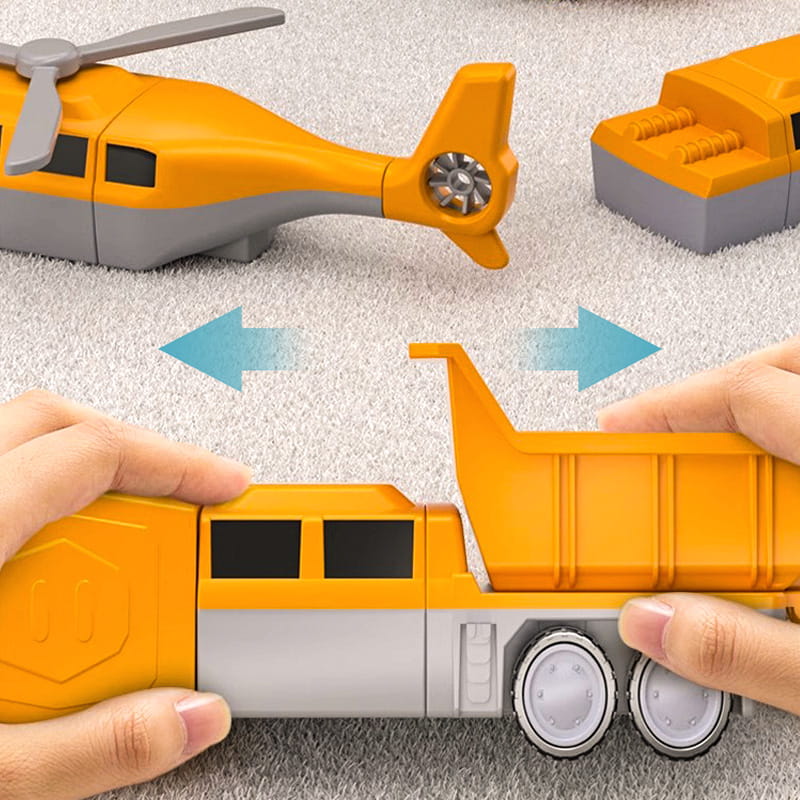 TransformaTruck™ Magnetiskt leksaksset | Magnetisk ombyggbar bygg- och monteringsbil