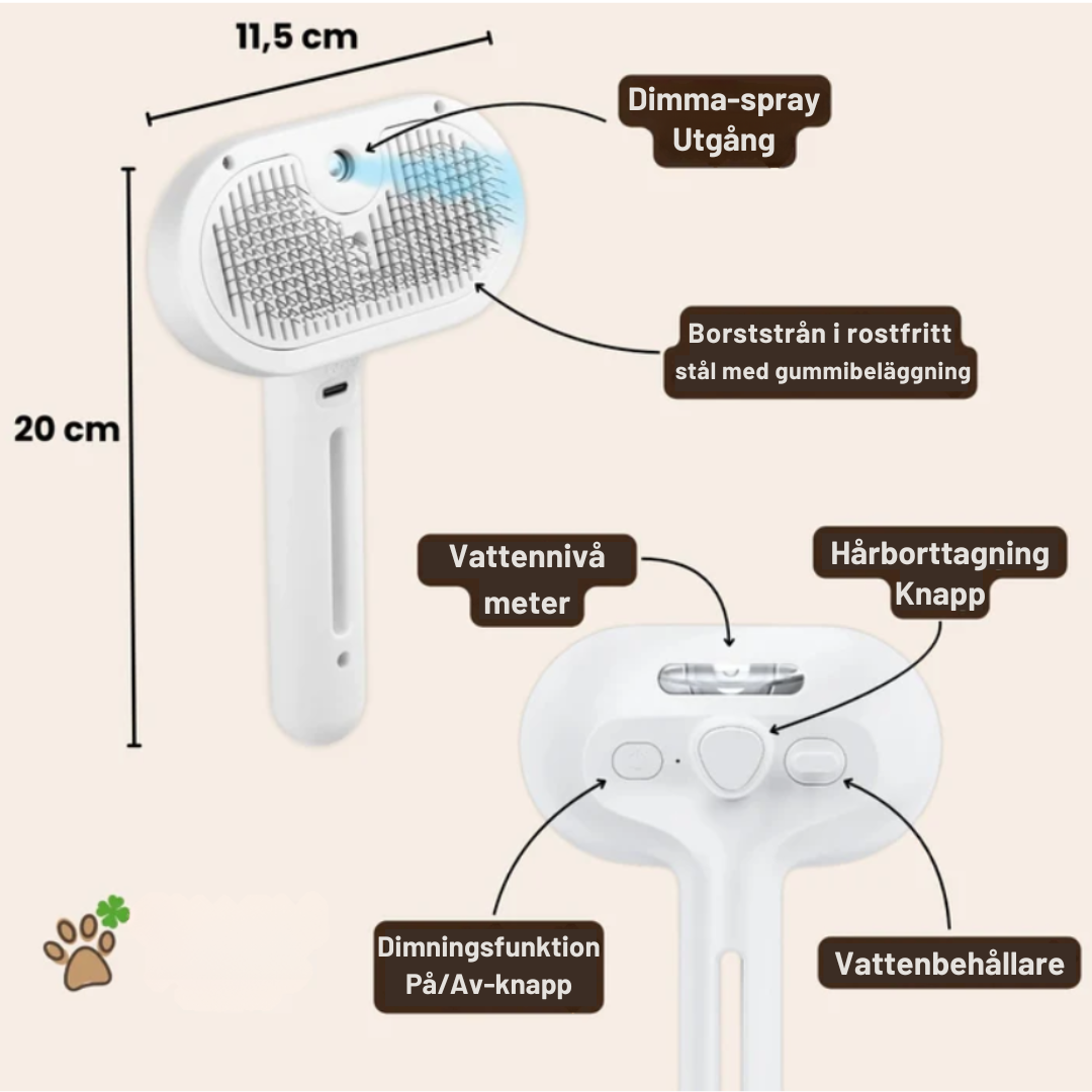 PälsSpa™ Pro | Professionell pälsvårdsborste för husdjur