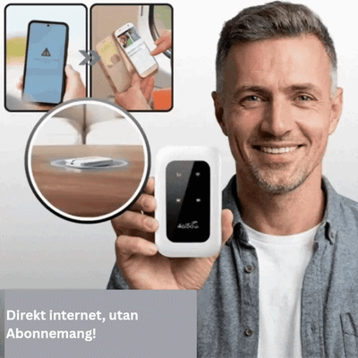 VärldsNät™ Bärbar WiFi | Direkt internet överallt utan dyra abonnemang!