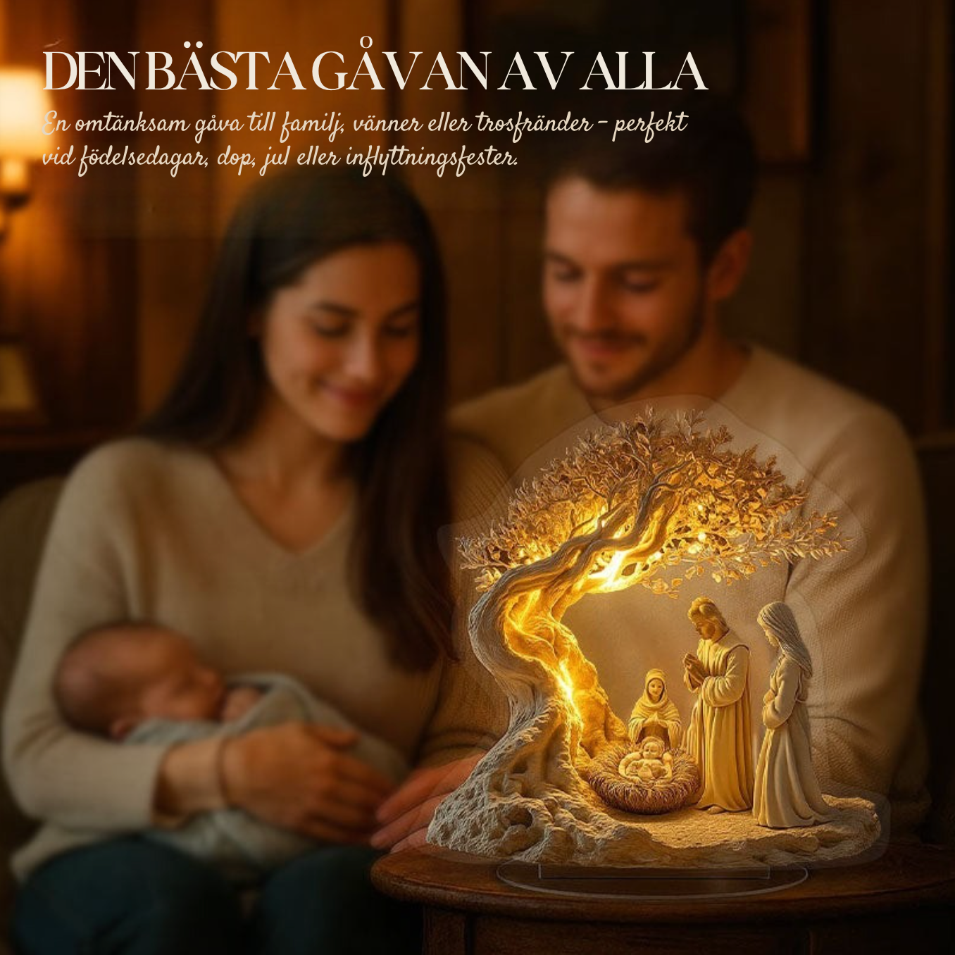 ✨ LjusFamilj™ | Heliga familjen | Platt akryldekoration med ljusreflekterande effekt 🌟 (1+1 GRATIS)