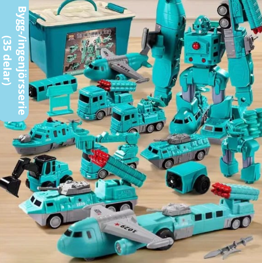 TransformaTruck™ Magnetiskt leksaksset | Magnetisk ombyggbar bygg- och monteringsbil