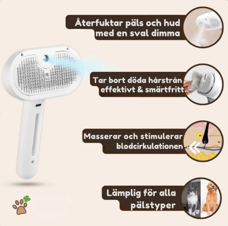 PälsSpa™ Pro | Professionell pälsvårdsborste för husdjur
