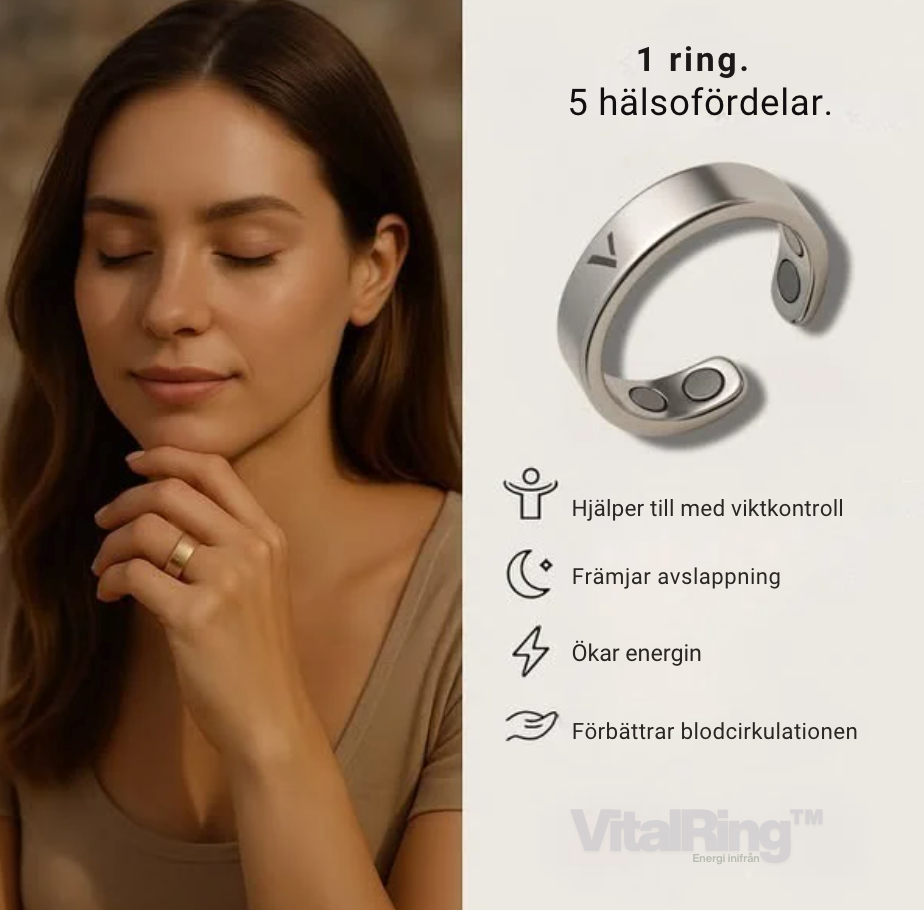 VitalRing™ |Tar bort kronisk smärta och återställer hela kroppens välbefinnande med 97 % inom 3 dagar!