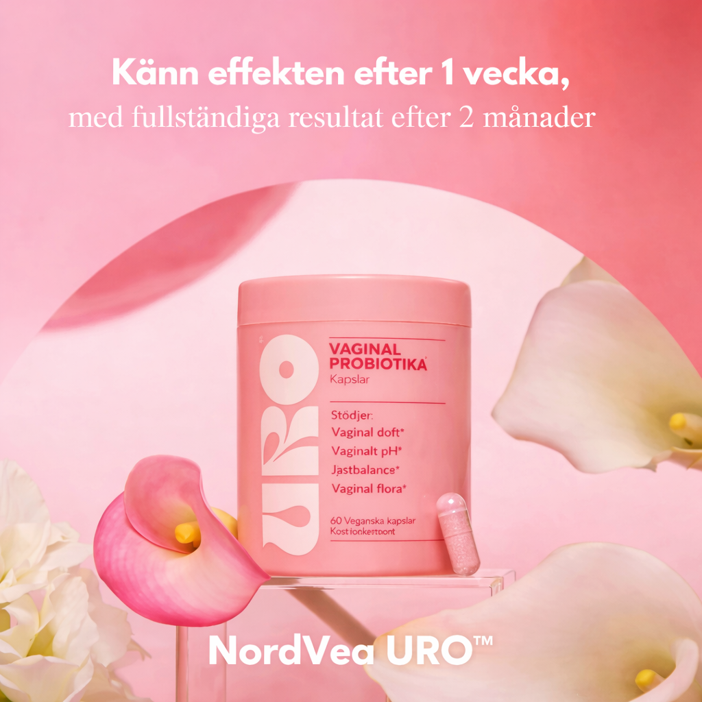 URO™ Vaginala Probiotika – kapslar med levande mjölksyrabakterier