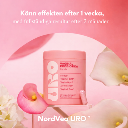 URO™ Vaginala Probiotika – kapslar med levande mjölksyrabakterier