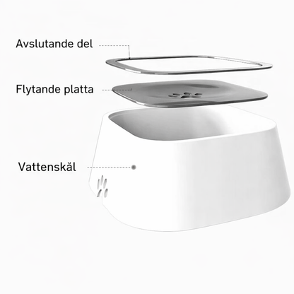 SlurpFri Pro™ — Smart vattenskål med spillskydd för husdjur