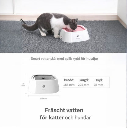 SlurpFri Pro™ — Smart vattenskål med spillskydd för husdjur