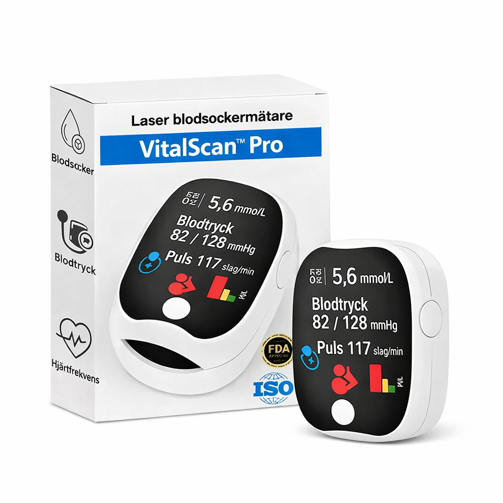 VitalScan™ Pro | Blodsockermätning i realtid på 5 sekunder - Skonsam teknik, kraftfulla resultat