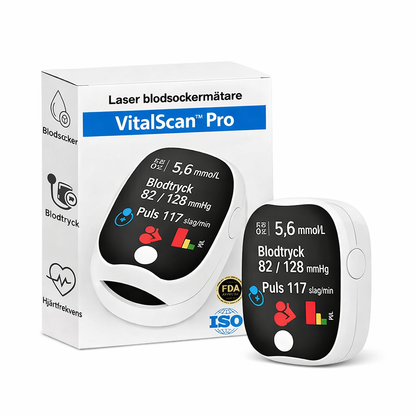 VitalScan™ Pro | Blodsockermätning i realtid på 5 sekunder - Skonsam teknik, kraftfulla resultat