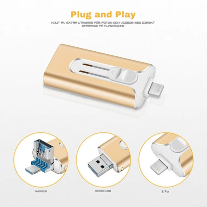 NexMinne™  | 4-i-1-minneskort | Ger dig mer utrymme på din telefon!