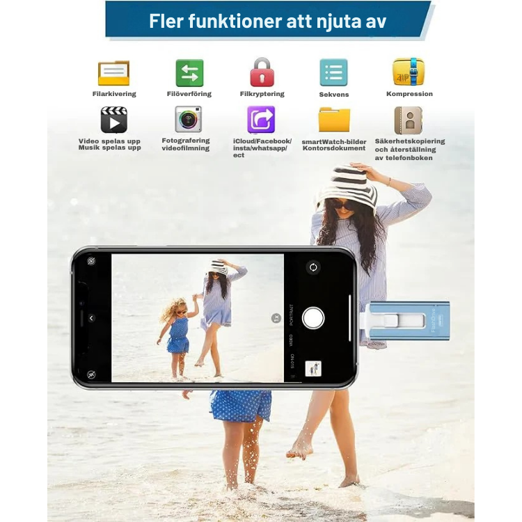 NexMinne™  | 4-i-1-minneskort | Ger dig mer utrymme på din telefon!